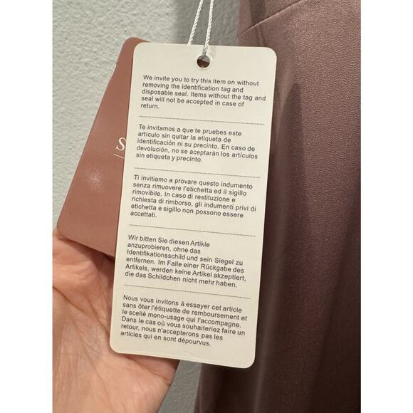 Stacees Women’s Size 10 Pink Dusk Long Bridesmaid Dress V Neck Evening Glam - Picture 6 of 8